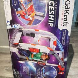 🚨NEW $100 ~ Ultimate Spaceship Wooden Pretend Play Set with Lights Sounds and Space Projector