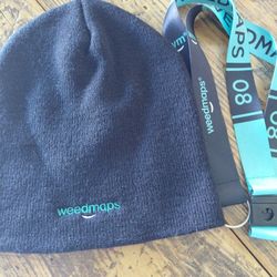 WEEDMAPS Beanie & key Lanyard   "New