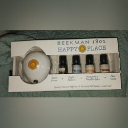 Beekman 1802 Happy Place, Battery powered diffuser and Essential Oils,