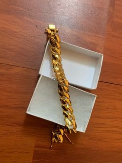 7” Gold Cuban Link Bracelet