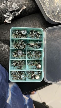 Silver Metal Rivets Assortment Set