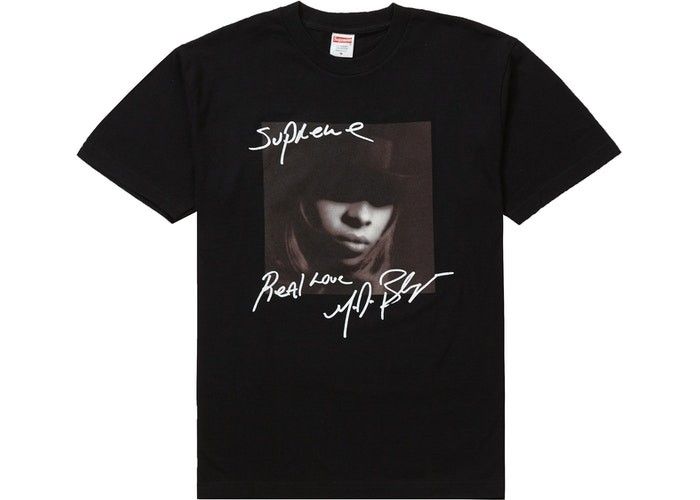 Men's Large Supreme Mary J Blige Tee Shirt Black FW19