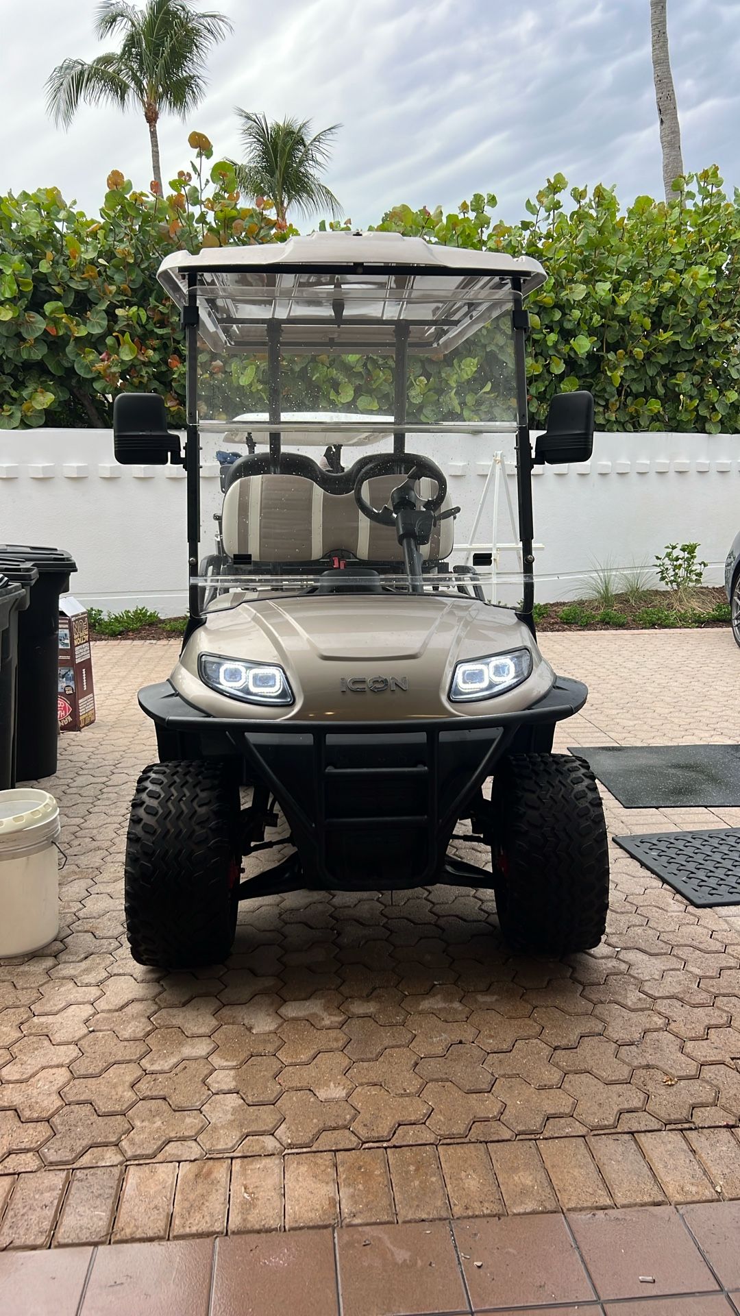 ICON Lifted Golf Cart – Street Legal, Custom Wheels, Like New