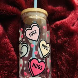Val-o-tines Glass Libby Cup 20 Oz $18