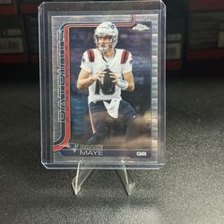 Drake Maye Topps Chrome Pulsar Refractor