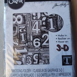 Tim Holtz Sizzix 3D Texture Fade - Numeric