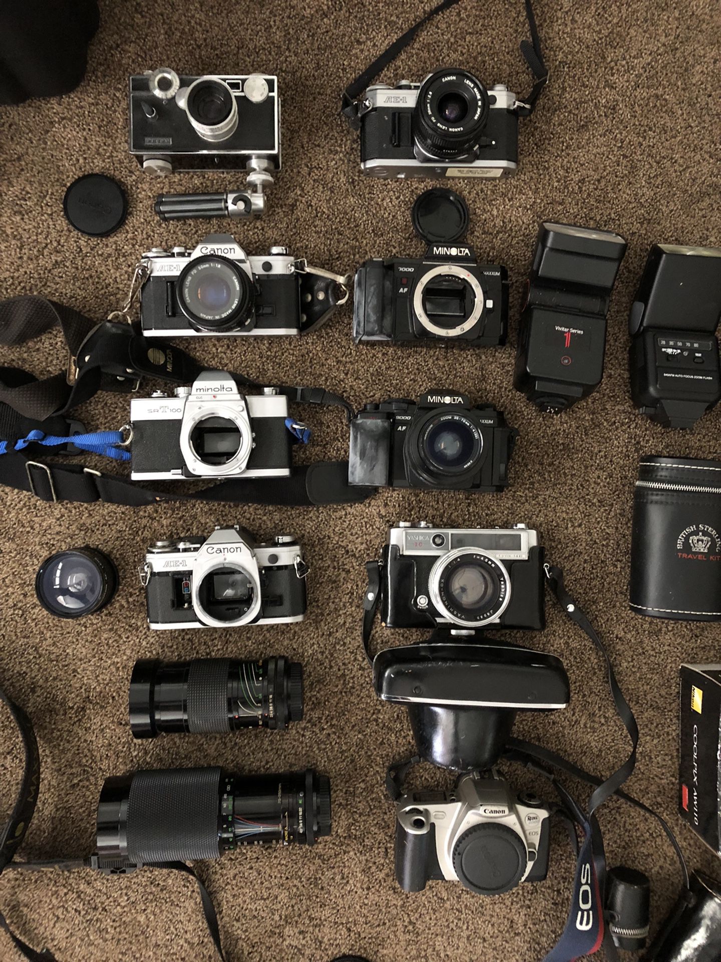 Vintage Cameras, Canon, Minolta, & More