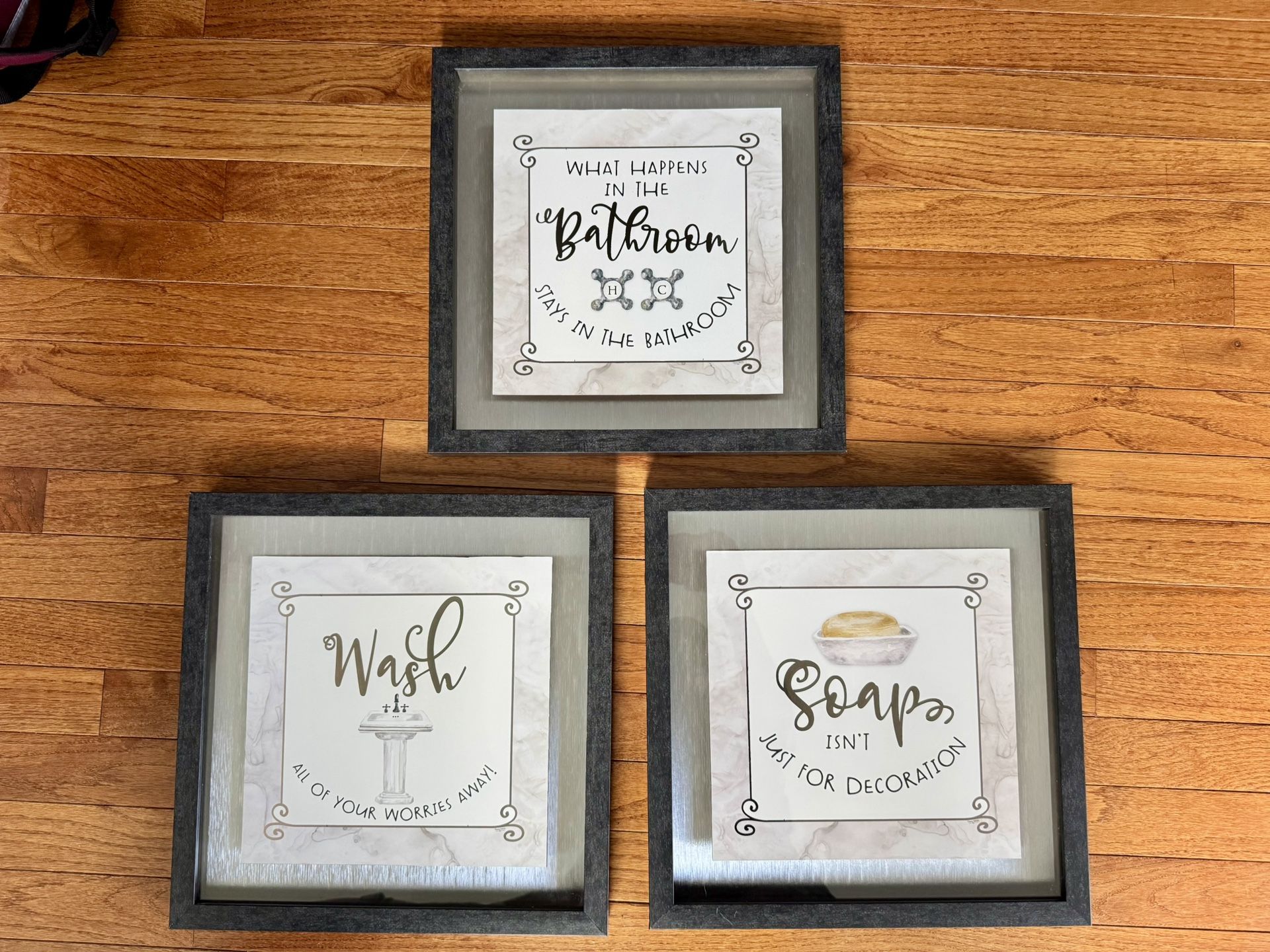 Bathroom Wall Art Set Of 3