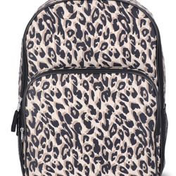 Girls’ 16” Wild Leopard Print Backpack – Trendy and Spacious School Bag