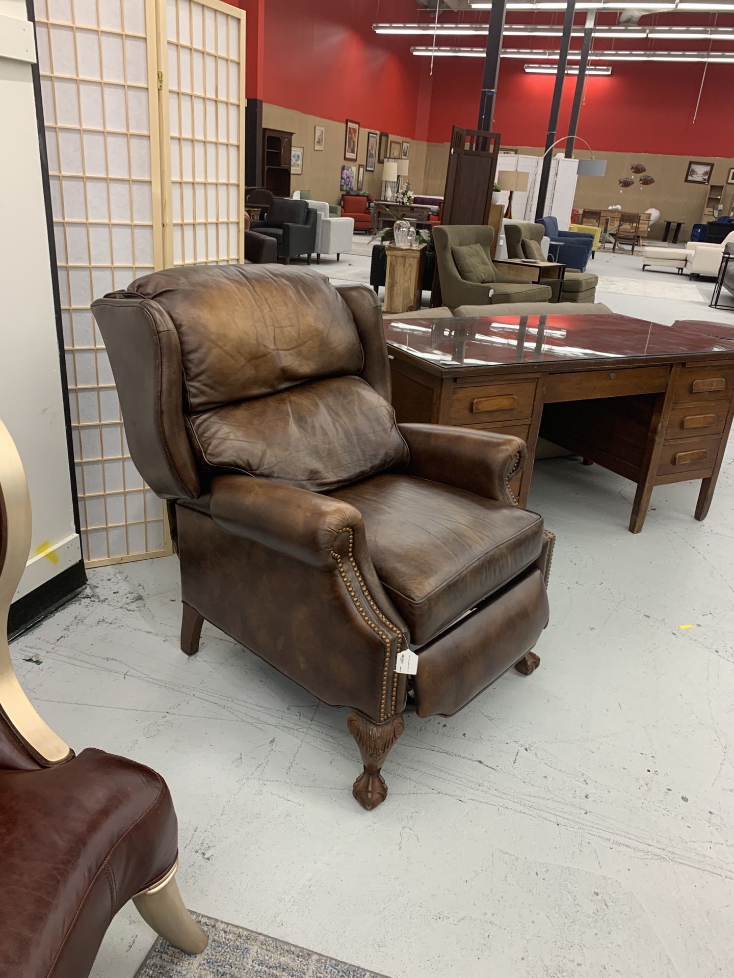 Reclining Leather Chair 5a