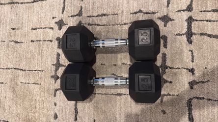 25lb rubber dumbbells