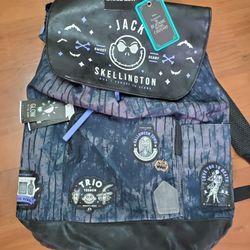 The Nightmare Before Christmas Sweet & Scary Glow-In-The-Dark Slouch Backpack New