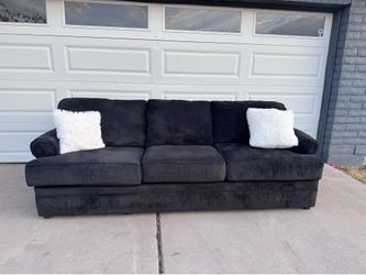 Black single sofa couch sillon