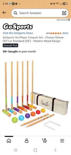 New GoSports Six Player Croquet Set