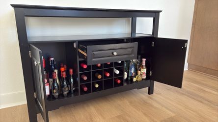 Black Wine Cabinet