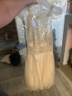 Cream quince dress
