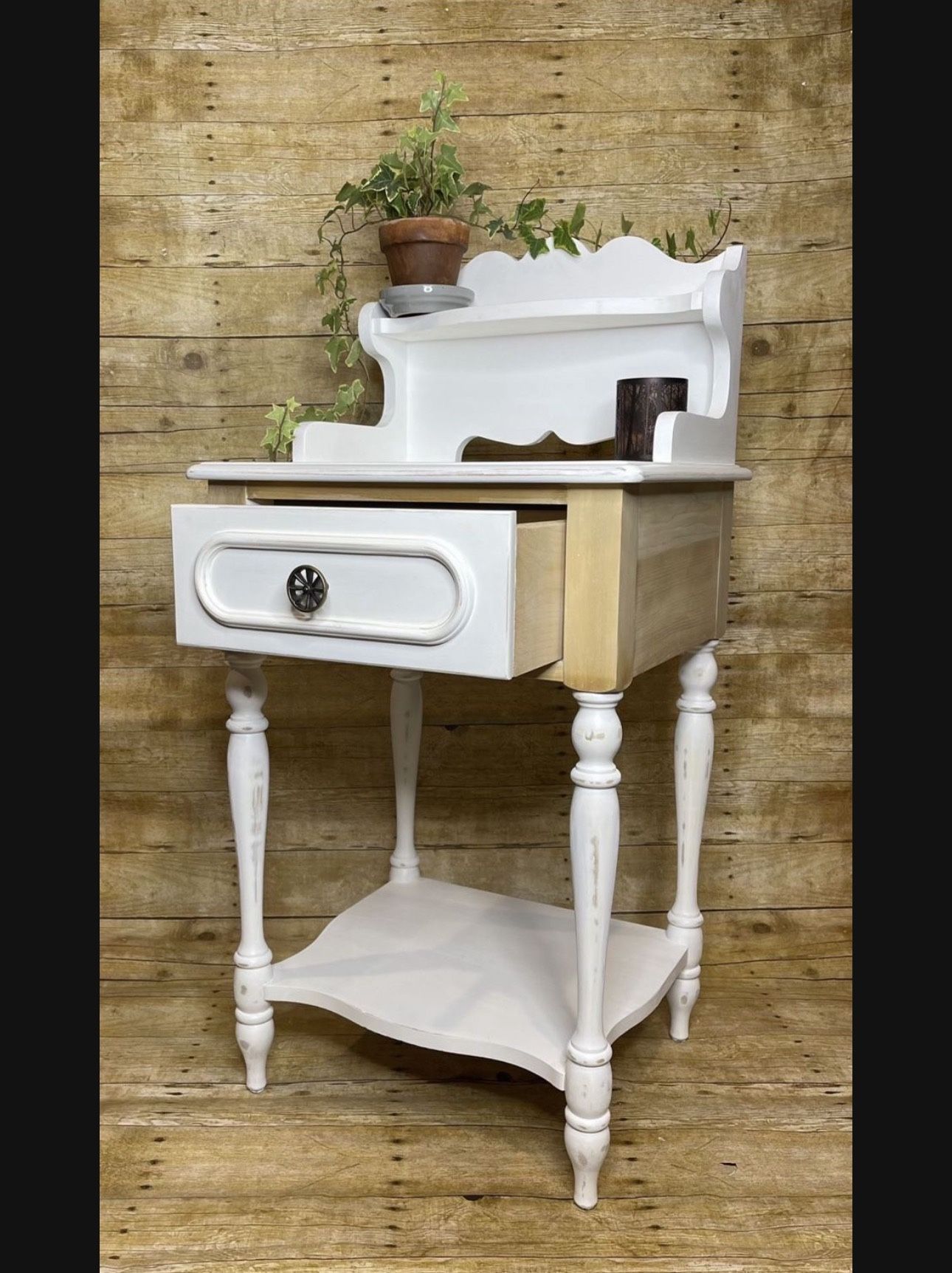 Beautiful Wooden Stanley Furnitures Shabby Chic Repainted Distressed Cabinet Nightstand