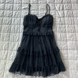 Babydoll Black Polka dot Dress