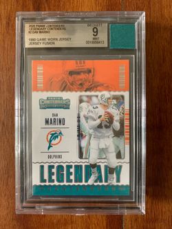 2020 PANINI CONTENDERS LEGENDARY CONTENDERS #2 DAN MARINO 1990 GAME WORN JERSEY JERSEY FUSION BECKETT. 9 MINT 001(contact info removed)