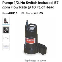 Dayton Submersible Sup Pump