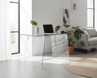 🖥️ 1-Pc Glacier Glass Office Desk — $200