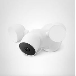 Google Nest Cam with Floodlight - Outdoor Camera - Floodlight Security Camera, White, 1 Count