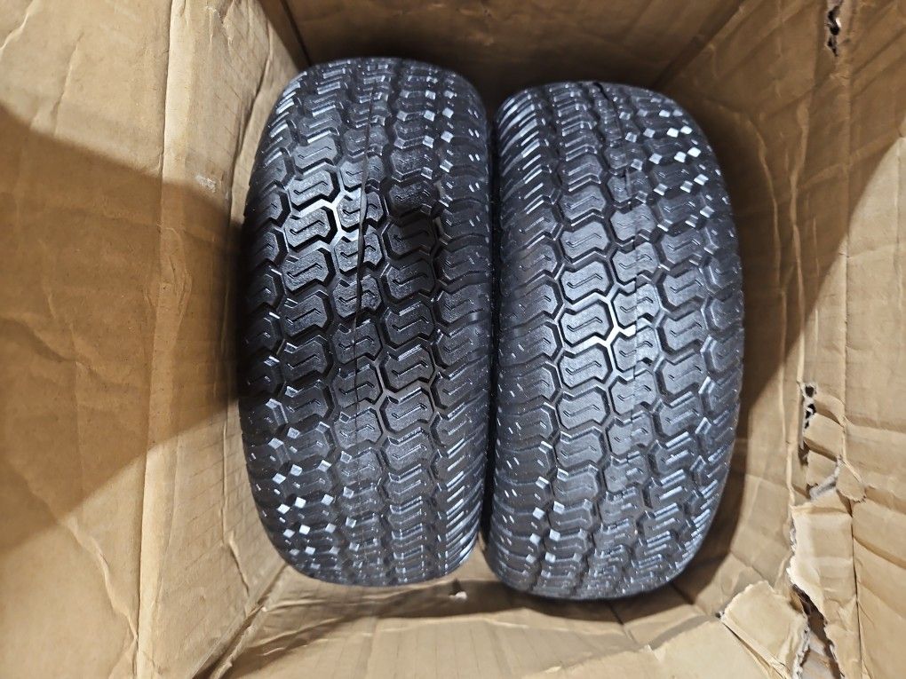 Flat Free 11x4.00-5" Tire and Wheel, 11x4-5" Lawn Mower Tires, Zero Turn Front Tires, with 3/4" & 5/8" & 1/2" Bearings, 3.4"-5.9" Centered Hub, 11x400