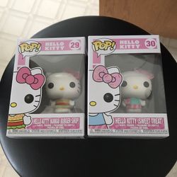 Funko pop Sanrio hello kitty set sweet treat Kawaii burger shop