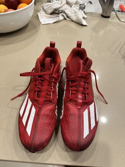 Used White And Red Cleats 12