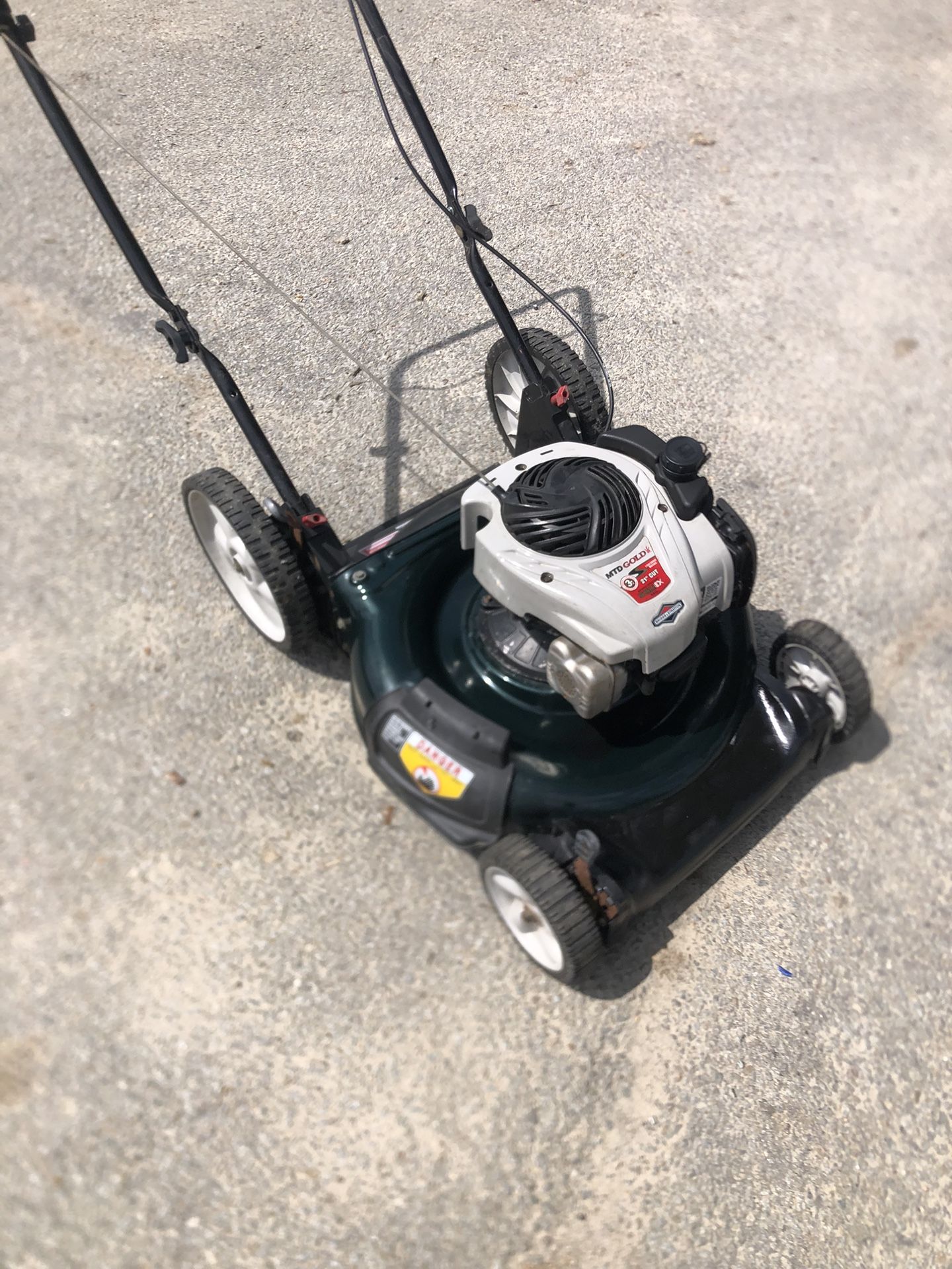 Mtd gold 21 inch lawn 2025 mower