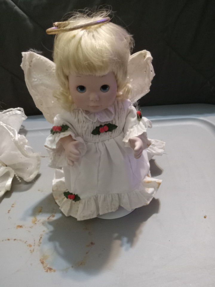 Hamilton Co Vintage "JOY" Porcelain Ange Christmas Doll 1996 Rare Find