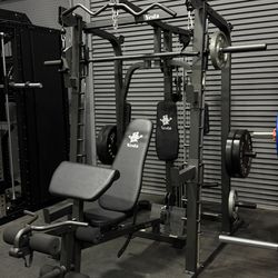 SMITH MACHINES / MULTI-FUNCTIONAL SMITH MACHINE SM-2001 WITH FID BENCH