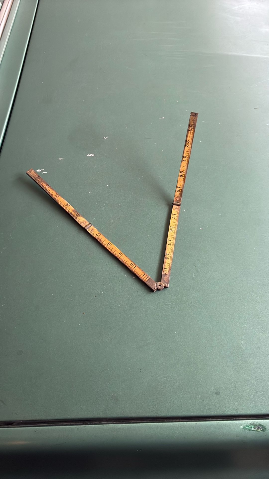 Wooden Folding Rule In Good Shape. Little Worn But Good
