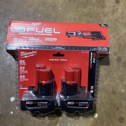 Milwaukee M12 3/8 Rachel And Two 3.0 Batteries 