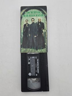 Matrix Reloaded VHS 2003 Keanu Reeves Sci Fi Action Warner Bros Tested Working