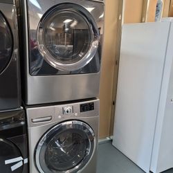 Kenmore Front Loading Washer And Stackable Gas Dryer Set 