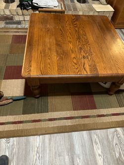 Solid Wood Square Coffee Table