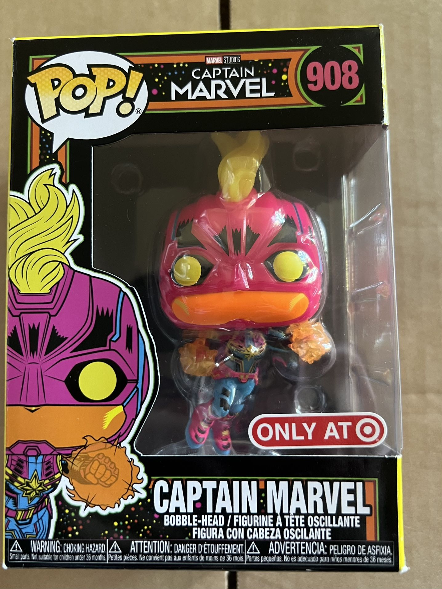 Funko Pop! Captain Marvel Infinity Saga Blacklight Bobblehead