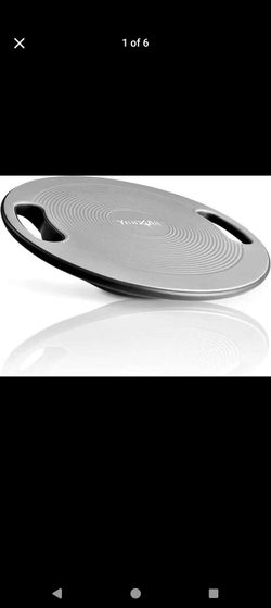 Yes4All Wobble Balance Board, Plastic Stability Trainer with Handles for Standing Desk, Core Training & Home Gym Workout
