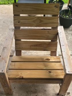 Solid wood adirondack chairs. (4 available)