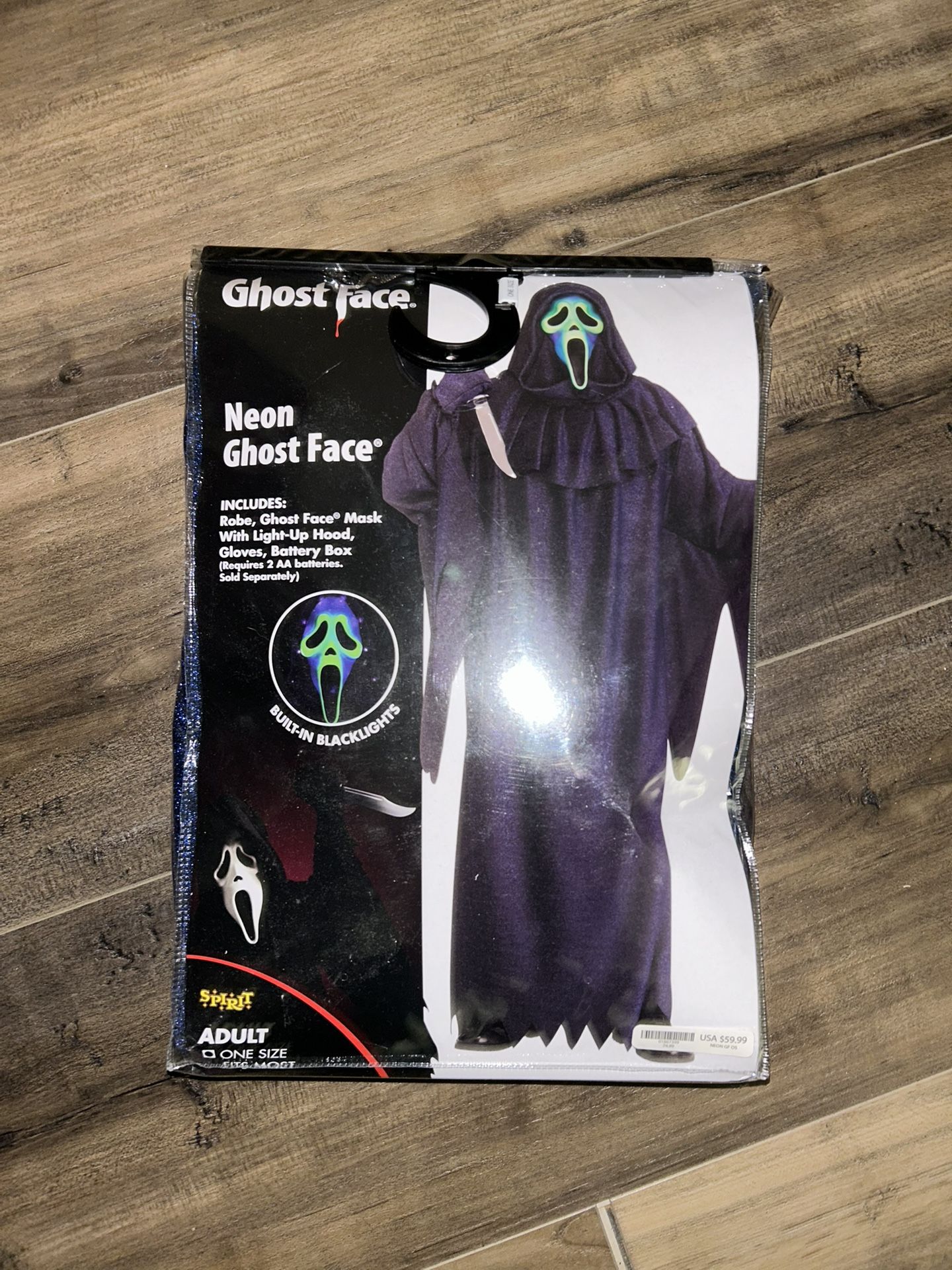 Neon Ghost Face Costume (Scream)