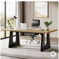 70.86" executive desk, modern office workstation with computer $ 180