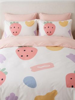 Fun Fruits Duvet Set-Soft w/2 Pillowcases Twin