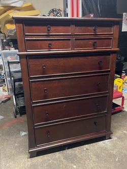 Nice lane wood  tall dresser with 6 drawers