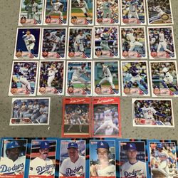 Lot Of 30 LA Dodgers Baseball Cards $30 VALENCIA 