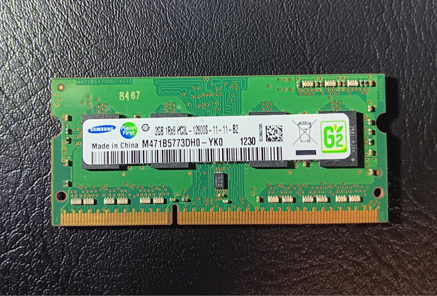 SAMSUNG Memoria Ram DDR3 2GB De Laptop 1Rx8 Pc3L-1800s
