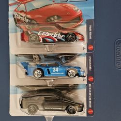 Hot Wheels XL Supra, Skyline, and Porsche