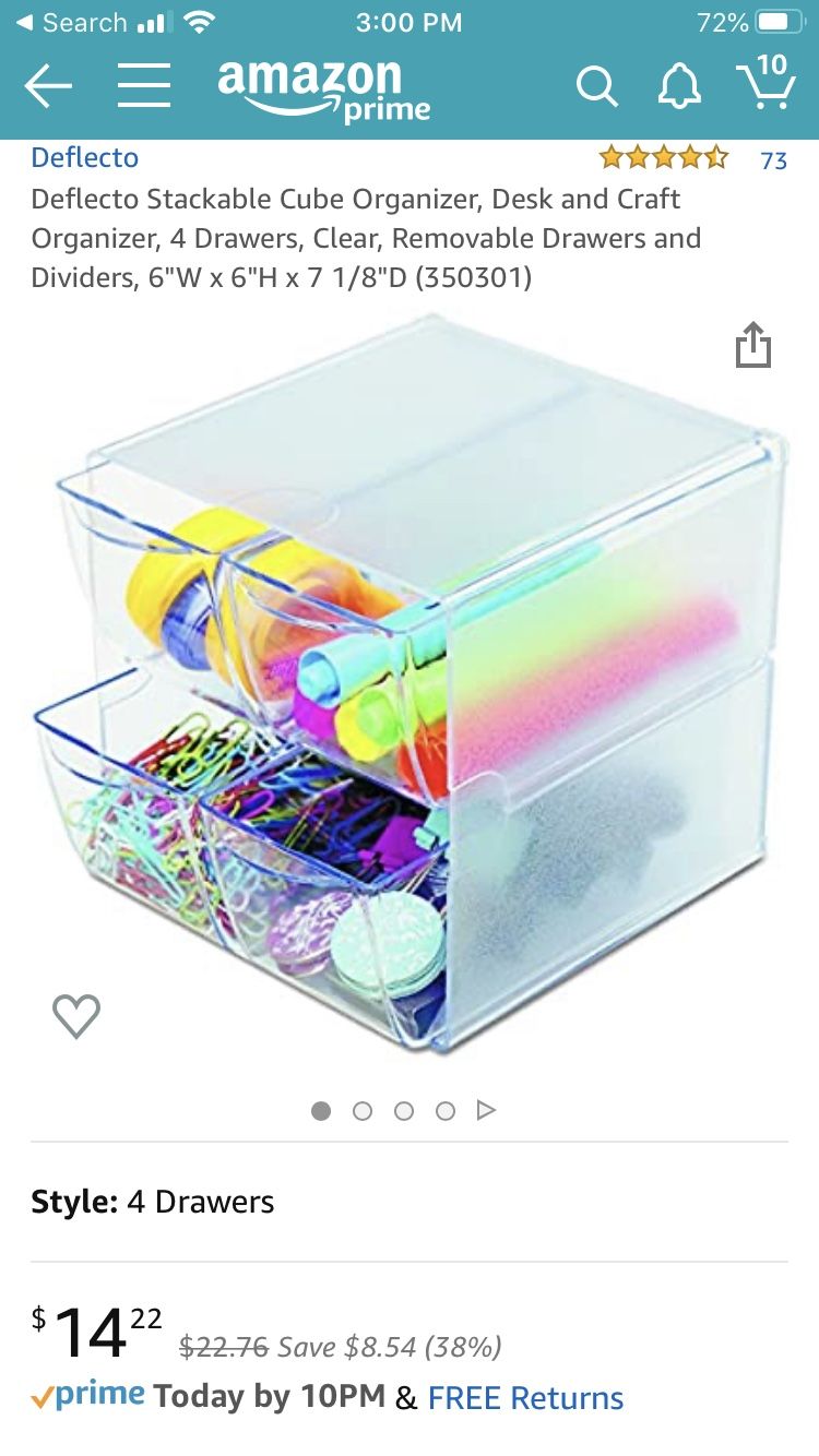 Stackable Office/Craft Cube Organizer