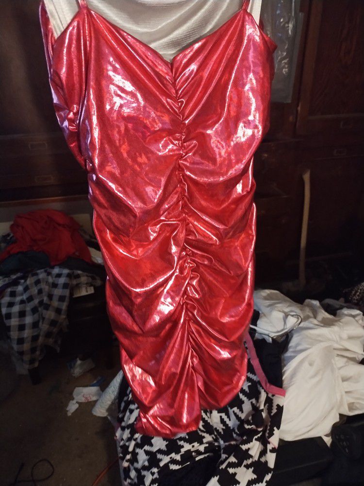  Pinkish Red Prom dress (Large)