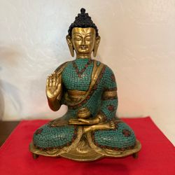 Large Buddha Statue Brass very heavy